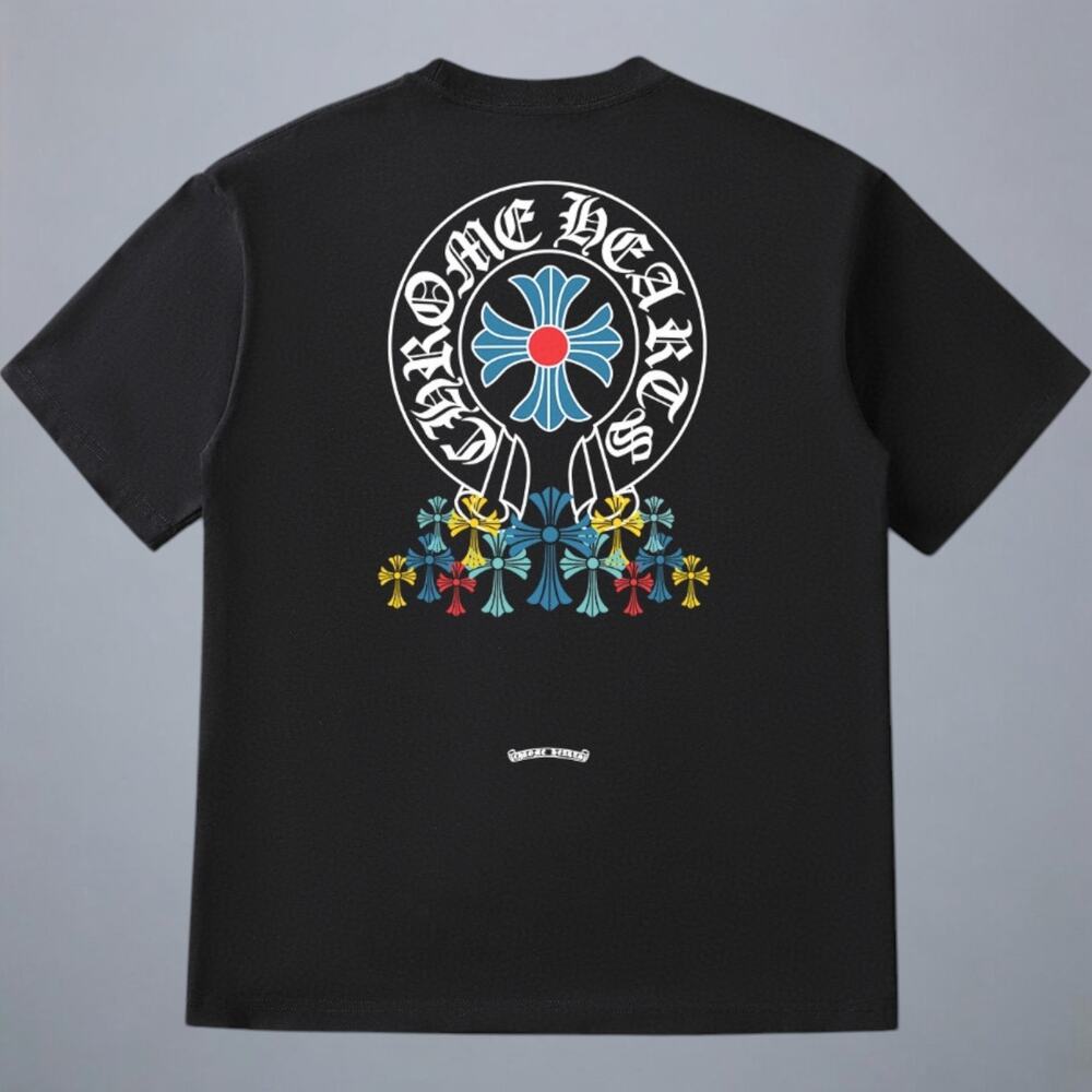 Chrome Hearts Men's Black Short Sleeve T-Shirt